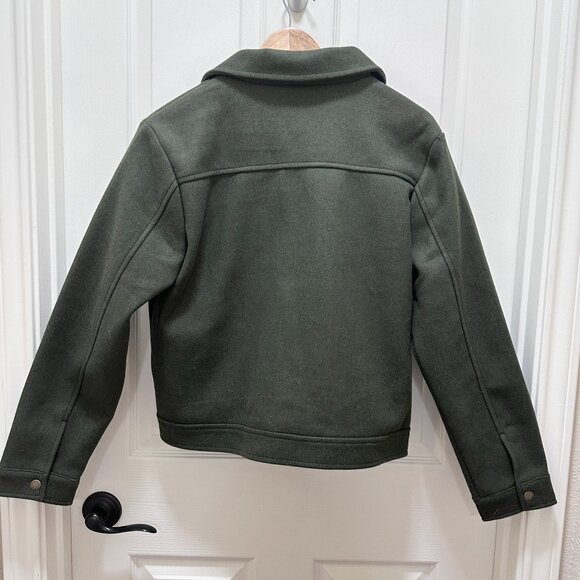 Banana Republic Women's Jacket Size M Dark Green Soft Brushed Fabric Casual NEW - Picture 14 of 16
